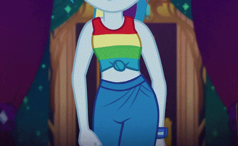Size: 483x296 | Tagged: safe, screencap, character:rainbow dash, equestria girls:spring breakdown, g4, my little pony:equestria girls, animated, close-up, cropped, gif, hip sway, hips, sexy, solo, swaying hips
