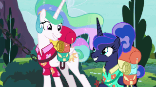 Size: 320x180 | Tagged: safe, screencap, character:angel bunny, character:applejack, character:cheese sandwich, character:discord, character:fluttershy, character:pinkie pie, character:princess celestia, character:princess luna, character:rainbow dash, character:rarity, character:snails, character:spike, character:twilight sparkle, character:twilight sparkle (alicorn), character:zecora, species:alicorn, species:draconequus, species:dragon, species:earth pony, species:pegasus, species:pony, species:unicorn, species:zebra, episode:2-4-6 greaaat, episode:a trivial pursuit, episode:between dark and dawn, episode:she talks to angel, episode:the last laugh, episode:the summer sun setback, g4, my little pony: friendship is magic, animated, buckball, butt, butt compilation, compilation, gif, mane six, plot, winged spike