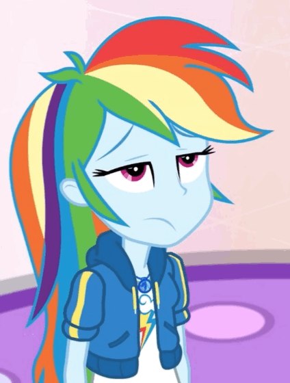Size: 424x560 | Tagged: safe, screencap, character:rainbow dash, character:zephyr breeze, equestria girls:holidays unwrapped, g4, my little pony:equestria girls, animated, canterlot mall, cropped, dashing through the mall, geode of super speed, magical geodes, offscreen character, rainbow dash is not amused, solo focus, unamused
