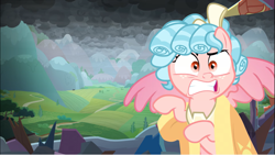 Size: 1459x821 | Tagged: safe, screencap, character:applejack, character:cozy glow, character:fluttershy, character:pinkie pie, character:rainbow dash, character:rarity, character:spike, character:twilight sparkle, character:twilight sparkle (alicorn), species:alicorn, species:dragon, species:earth pony, species:pegasus, species:pony, species:unicorn, episode:the ending of the end, g4, my little pony: friendship is magic, animation error, blanket, cozy glow is best facemaker, female, filly, male, mane seven, mane six, mare, missing horn, silhouette