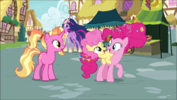 Size: 1920x1080 | Tagged: safe, screencap, character:cheese sandwich, character:gummy, character:li'l cheese, character:luster dawn, character:pinkie pie, character:pound cake, character:pumpkin cake, character:twilight sparkle, character:twilight sparkle (alicorn), species:alicorn, species:pony, episode:the last problem, g4, my little pony: friendship is magic, animated, cake twins, older, older pinkie pie, older pound cake, older pumpkin cake, older twilight, princess twilight 2.0, siblings, sound, the magic of friendship grows, twins, webm