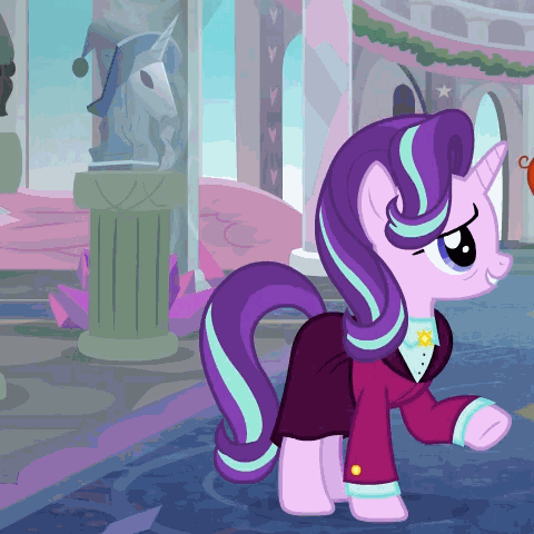 Size: 480x480 | Tagged: safe, screencap, character:luster dawn, character:silverstream, character:starlight glimmer, character:twilight sparkle, character:twilight sparkle (alicorn), species:alicorn, species:pony, species:unicorn, derpibooru, episode:the last problem, g4, my little pony: friendship is magic, animated, cropped, cute, gif, glimmerbetes, juxtaposition, juxtaposition win, meme, meta, multi image animation, older, older silverstream, older starlight glimmer, older twilight, princess twilight 2.0