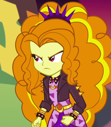 Size: 950x1080 | Tagged: safe, screencap, character:adagio dazzle, equestria girls:sunset's backstage pass, g4, my little pony:equestria girls, annoyed, cropped, female, solo