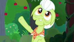 Size: 853x480 | Tagged: safe, screencap, character:granny smith, species:pony, episode:the big mac question, g4, my little pony: friendship is magic, adorasmith, apple, apple tree, cute, solo, tree