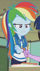 Size: 416x728 | Tagged: safe, screencap, character:rainbow dash, character:twilight sparkle, character:twilight sparkle (scitwi), species:eqg human, episode:the last day of school, g4, my little pony:equestria girls, cropped, solo focus