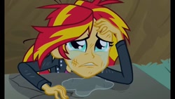 Size: 1280x720 | Tagged: safe, screencap, character:sunset shimmer, equestria girls:equestria girls, g4, my little pony:equestria girls, sad, solo, sunsad shimmer