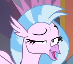 Size: 234x204 | Tagged: safe, screencap, character:silverstream, species:classical hippogriff, species:hippogriff, episode:she's all yak, g4, my little pony: friendship is magic, cropped, cute, diastreamies, faec, great moments in animation, solo, you look so weird