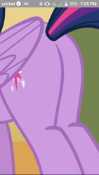Size: 480x854 | Tagged: safe, screencap, character:twilight sparkle, character:twilight sparkle (alicorn), species:alicorn, species:pony, butt, cropped, plot, solo, twibutt