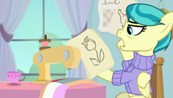 Size: 1920x1080 | Tagged: safe, screencap, character:auntie lofty, species:pegasus, species:pony, episode:the last crusade, g4, my little pony: friendship is magic, female, mare, sewing machine, solo