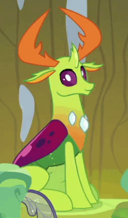 Size: 254x432 | Tagged: safe, screencap, character:thorax, species:changeling, species:reformed changeling, episode:the ending of the end, g4, my little pony: friendship is magic, animated, cropped, gif, loop, male, perfect loop, smiling, solo