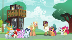 Size: 1920x1080 | Tagged: safe, screencap, character:apple bloom, character:diamond tiara, character:mane allgood, character:scootaloo, character:shady daze, character:silver spoon, character:snails, character:snap shutter, character:snips, character:sweetie belle, character:twist, species:cockatrice, species:pegasus, species:pony, episode:the last crusade, g4, my little pony: friendship is magic, bufogren, bugbear, cragadile, crocodile, cutie mark crusaders