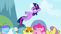 Size: 1280x720 | Tagged: safe, screencap, character:pinkie pie, character:twilight sparkle, species:earth pony, species:pony, species:unicorn, episode:the ticket master, g4, my little pony: friendship is magic