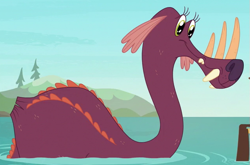 Size: 637x421 | Tagged: safe, screencap, episode:p.p.o.v. (pony point of view), g4, my little pony: friendship is magic, bunyip, cropped, solo, tri-horned bunyip