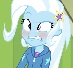 Size: 1170x1080 | Tagged: safe, screencap, character:trixie, equestria girls:forgotten friendship, g4, my little pony:equestria girls, cropped, female, reaction image, solo