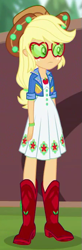 Size: 225x685 | Tagged: safe, screencap, character:applejack, episode:festival filters, g4, my little pony:equestria girls, cropped, solo, sunglasses