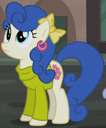 Size: 803x970 | Tagged: safe, screencap, species:pony, episode:made in manehattan, g4, my little pony: friendship is magic, blueberry curls, bubblegum blossom, cropped, solo