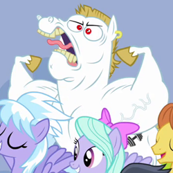 Size: 350x350 | Tagged: safe, screencap, character:bulk biceps, character:cloudchaser, character:flitter, character:rumble, species:pegasus, species:pony, episode:hurricane fluttershy, g4, my little pony: friendship is magic, cropped