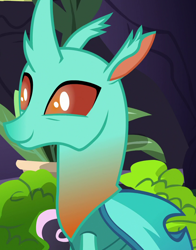 Size: 846x1080 | Tagged: safe, screencap, species:changeling, species:reformed changeling, episode:to change a changeling, g4, my little pony: friendship is magic, background changeling, cornicle, cropped, solo