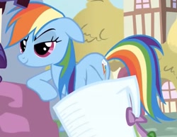 Size: 832x641 | Tagged: safe, screencap, character:rainbow dash, character:rarity, character:spike, species:pegasus, species:pony, episode:just for sidekicks, g4, my little pony: friendship is magic, cropped, lidded eyes, measuring cup, solo focus