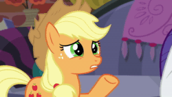 Size: 1920x1080 | Tagged: safe, screencap, character:applejack, character:rarity, species:earth pony, species:pony, species:unicorn, episode:made in manehattan, g4, my little pony: friendship is magic, animated, applejack's damaged hat, coco's apartment, crying, duo, female, hoof in mouth, makeup, mare, marshmelodrama, rarity being rarity, running makeup, sound, webm