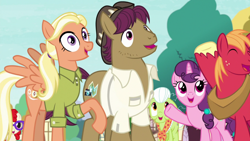 Size: 1920x1080 | Tagged: safe, screencap, character:big mcintosh, character:granny smith, character:mane allgood, character:snap shutter, character:sugar belle, character:twist, species:pony, episode:the last crusade, g4, my little pony: friendship is magic