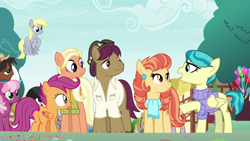 Size: 1920x1080 | Tagged: safe, screencap, character:aunt holiday, character:auntie lofty, character:cheerilee, character:derpy hooves, character:mane allgood, character:scootaloo, character:snap shutter, character:trouble shoes, species:pegasus, species:pony, episode:the last crusade, g4, my little pony: friendship is magic