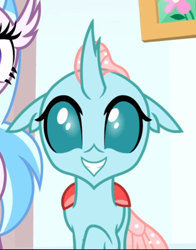 Size: 494x631 | Tagged: safe, screencap, character:ocellus, character:silverstream, species:changedling, episode:a matter of principals, g4, my little pony: friendship is magic, cropped, cute, diaocelles, offscreen character, smiling, solo focus