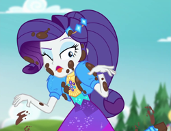 Size: 933x718 | Tagged: safe, screencap, character:rarity, episode:lost and pound, g4, my little pony:equestria girls, cropped, dirty, mud, solo