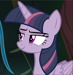 Size: 915x940 | Tagged: safe, screencap, character:mean twilight sparkle, species:pony, episode:the mean 6, g4, my little pony: friendship is magic, cropped, narrowed eyes, smiling, smirk, solo