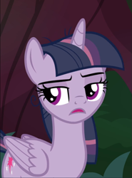 Size: 693x938 | Tagged: safe, screencap, character:mean twilight sparkle, species:pony, episode:the mean 6, g4, my little pony: friendship is magic, cropped, disinterested, lidded eyes, open mouth, solo