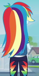 Size: 294x580 | Tagged: safe, screencap, character:rainbow dash, episode:run to break free, g4, my little pony:equestria girls, cropped, solo