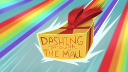 Size: 1920x1080 | Tagged: safe, screencap, equestria girls:holidays unwrapped, g4, my little pony:equestria girls, dashing through the mall, gift box, title card