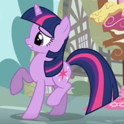 Size: 1123x1118 | Tagged: safe, screencap, character:twilight sparkle, character:twilight sparkle (unicorn), species:pony, species:unicorn, episode:the ticket master, g4, my little pony: friendship is magic, cropped, female, mare, raised hoof, solo