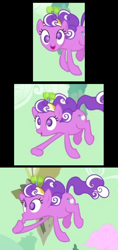 Size: 544x1152 | Tagged: safe, screencap, character:screwball, species:earth pony, species:pony, episode:the return of harmony, g4, my little pony: friendship is magic, clothing, derp, female, flying, hat, looking at you, mare, propeller hat, solo, swirly eyes