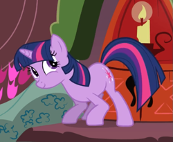 Size: 709x581 | Tagged: safe, screencap, character:twilight sparkle, character:twilight sparkle (unicorn), species:pony, species:unicorn, episode:magical mystery cure, g4, my little pony: friendship is magic, cropped, cute, female, golden oaks library, mare, smiling, solo, twiabetes
