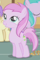 Size: 396x588 | Tagged: safe, screencap, character:alula, character:aura, character:piña colada, character:pluto, species:earth pony, species:pony, episode:call of the cutie, g4, my little pony: friendship is magic, background pony, cropped, female, filly, foal, solo focus