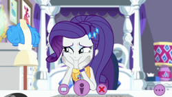 Size: 1920x1080 | Tagged: safe, screencap, character:rarity, episode:festival looks, g4, my little pony:equestria girls, solo, squishy cheeks