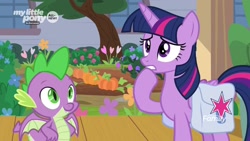 Size: 1920x1080 | Tagged: safe, screencap, character:spike, character:twilight sparkle, character:twilight sparkle (alicorn), species:alicorn, species:dragon, species:pony, episode:the point of no return, g4, my little pony: friendship is magic, saddle bag, winged spike