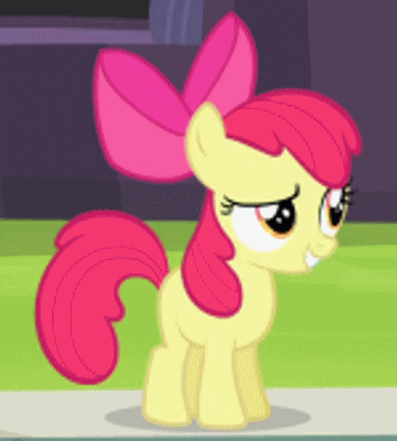 Size: 360x400 | Tagged: safe, screencap, character:apple bloom, species:earth pony, species:pony, episode:leap of faith, g4, my little pony: friendship is magic, adorabloom, animated, cropped, cute, female, filly, gif, smiling, solo