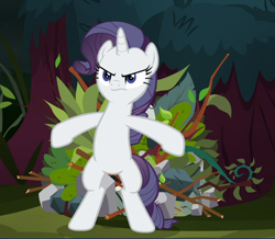 Size: 1076x939 | Tagged: safe, screencap, character:mean rarity, episode:the mean 6, g4, my little pony: friendship is magic, bipedal, clone, cropped, frown, hoard, solo
