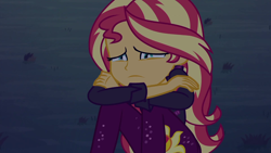 Size: 1920x1080 | Tagged: safe, screencap, character:sunset shimmer, equestria girls:sunset's backstage pass, g4, my little pony:equestria girls, sad, solo, sunsad shimmer, teary eyes