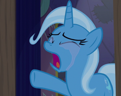 Size: 600x476 | Tagged: safe, screencap, character:trixie, species:pony, species:unicorn, episode:no second prances, g4, my little pony: friendship is magic, cropped, crying, eyes closed, female, mare, open mouth, sad, solo
