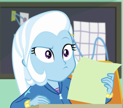 Size: 817x720 | Tagged: safe, screencap, character:trixie, episode:a little birdie told me, g4, my little pony:equestria girls, cropped, female, solo