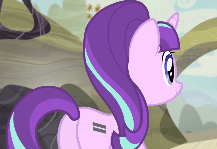 Size: 739x508 | Tagged: safe, screencap, character:starlight glimmer, species:pony, species:unicorn, episode:the cutie map, g4, my little pony: friendship is magic, animated, butt, equal cutie mark, gif, glimmer glutes, lidded eyes, looking back, plot, solo