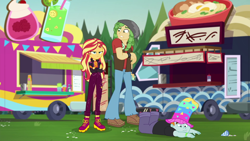 Size: 1920x1080 | Tagged: safe, screencap, character:sandalwood, character:snips, character:sunset shimmer, equestria girls:sunset's backstage pass, g4, my little pony:equestria girls, music festival outfit
