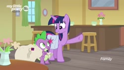 Size: 1920x1080 | Tagged: safe, screencap, character:spike, character:twilight sparkle, character:twilight sparkle (alicorn), species:alicorn, species:dragon, species:pony, episode:the point of no return, g4, my little pony: friendship is magic, bag, saddle bag, winged spike