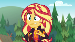 Size: 1920x1080 | Tagged: safe, screencap, character:sunset shimmer, equestria girls:sunset's backstage pass, g4, my little pony:equestria girls, music festival outfit, solo