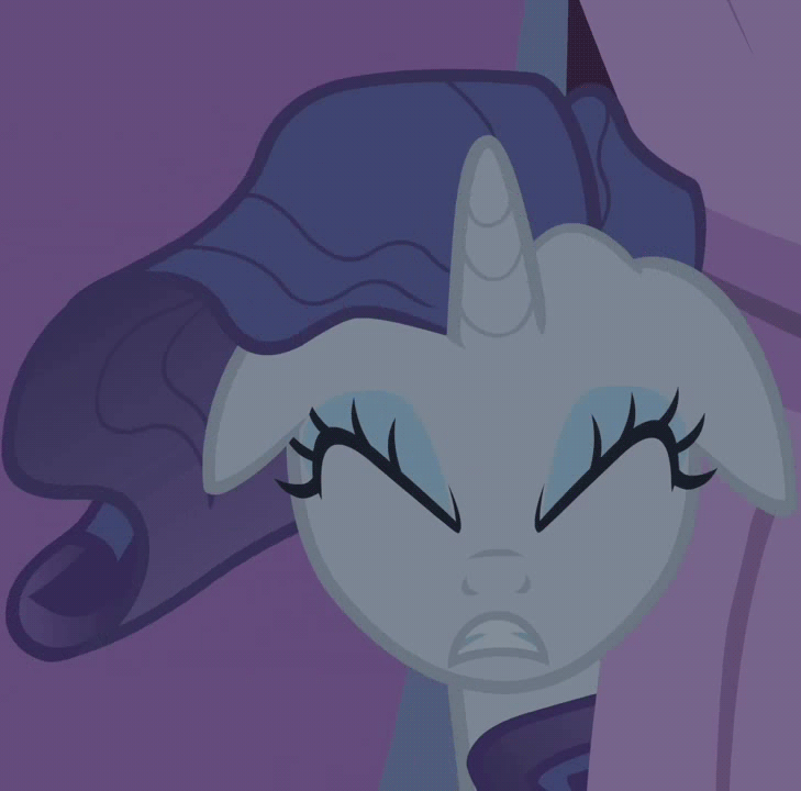 Size: 729x720 | Tagged: safe, screencap, character:rarity, species:pony, species:unicorn, episode:suited for success, g4, my little pony: friendship is magic, animated, cropped, female, mare, marshmelodrama, messy mane, shocked, solo
