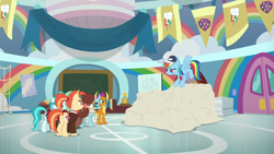 Size: 1920x1080 | Tagged: safe, screencap, character:lighthoof, character:ocellus, character:rainbow dash, character:shimmy shake, character:smolder, character:yona, species:changedling, episode:2-4-6 greaaat