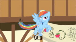 Size: 1280x720 | Tagged: safe, screencap, character:derpy hooves, character:rainbow dash, species:pegasus, species:pony, episode:the last roundup, g4, my little pony: friendship is magic, animated, ashleigh ball, cloud, comparison, derpygate, destruction, falling, fan voice, female, i just don't know what went wrong, jumping, lightning, mare, nice work rainbow dash, now careful derpy, old vs new, oops my bad, sound, tabitha st. germain, webm, yay applejack woohoo, you okay rainbow dash anything i can do to help